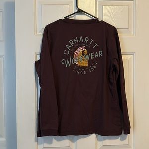 Carhartt Women's Long Sleeve Shirt Workwear Graphic with Pocket t-shirt